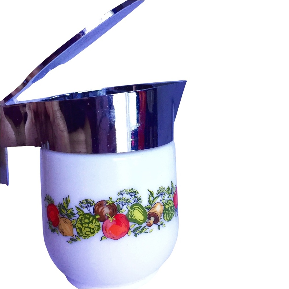 Vintage Corningware Spice of Life Garden Syrup Cream Pitcher - Picture 4 of 6